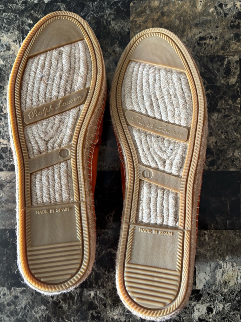 Men’s Ralph Lauren Purple Label Bow Detail Suede Espadrilles sz 11 (orange) - Picture 8 of 12